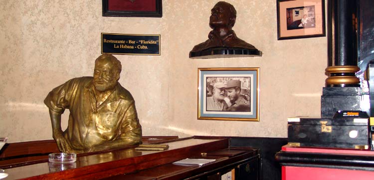 Ernest Hemingway in Havana bar